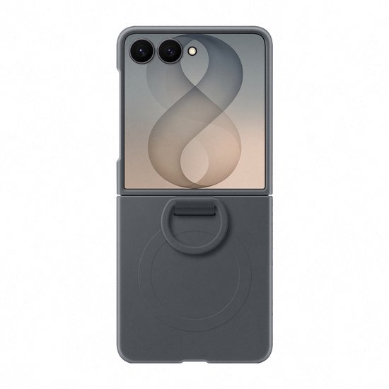 Samsung Galaxy Z Flip 8 Siliconen Back Cover met Magneet Zwart