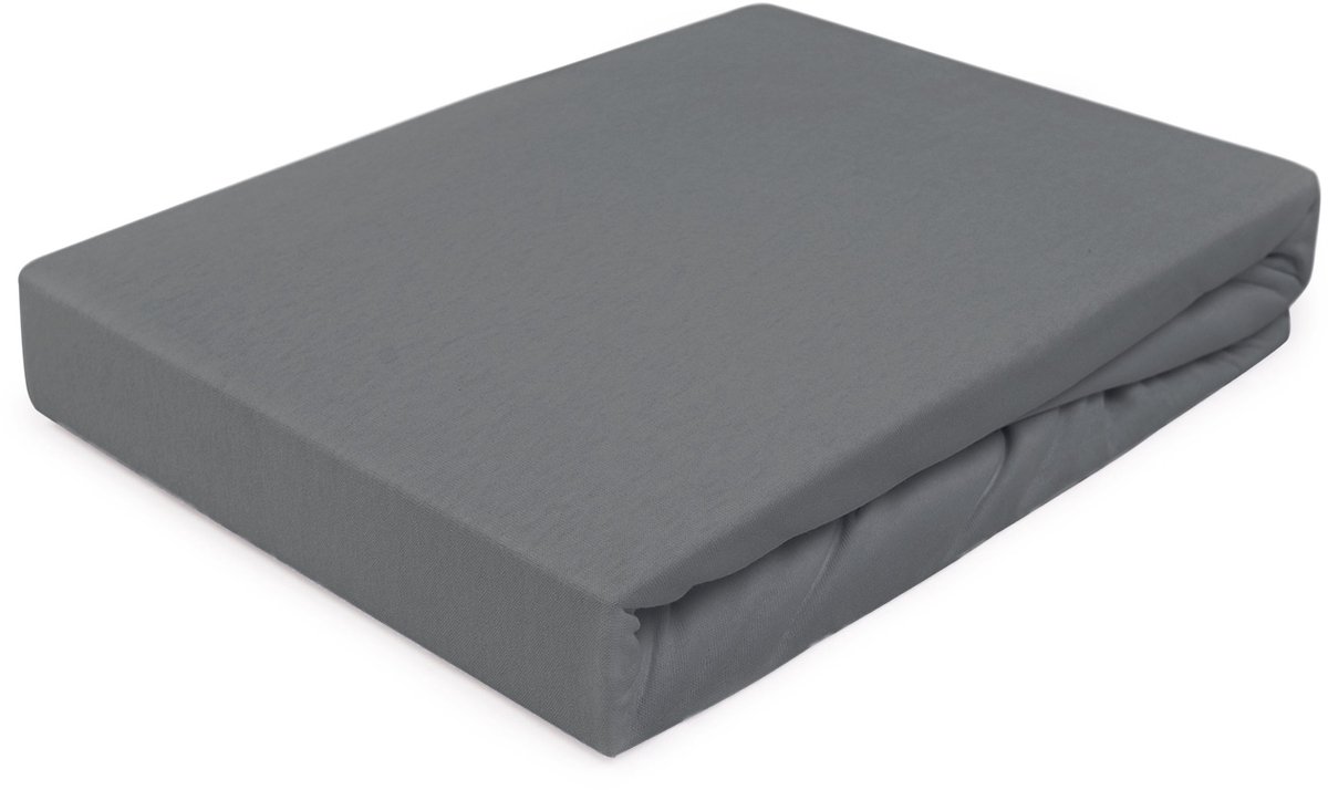Darymex Jersey Hoeslaken 180x200 cm - Met Elastiek Rondom - Grijs - Heavy Quality - 100% Katoen
