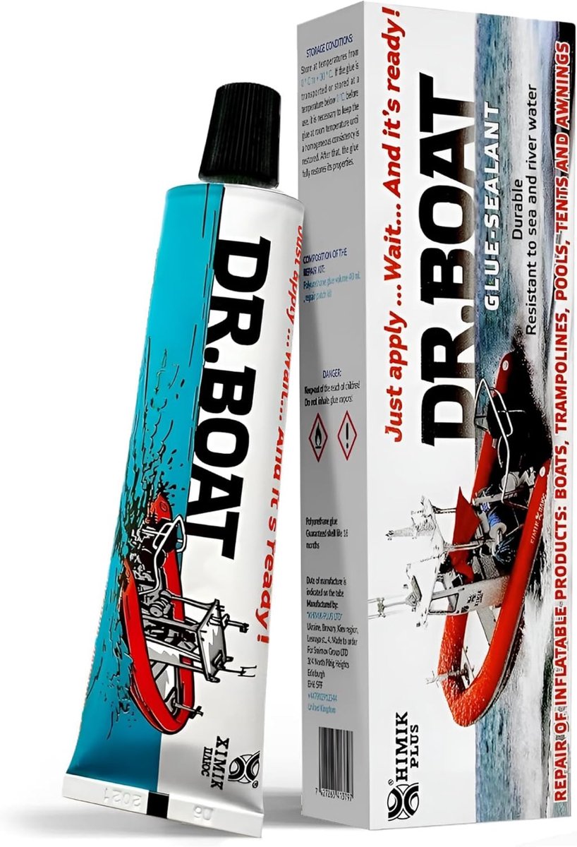 SnelShoppen - Heavy Duty Reparatieset voor Boot, Kajak, Kano, Tent, Opblaasbaar, Zwembad, Hot Tub, UV Bestendig, Duurzaam, Eenvoudig in Gebruik