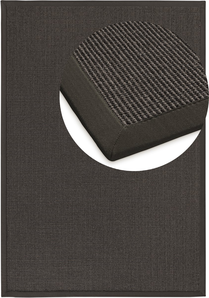 Vloerkleed Sisal Mara S2 nachtgrijs 240x340cm