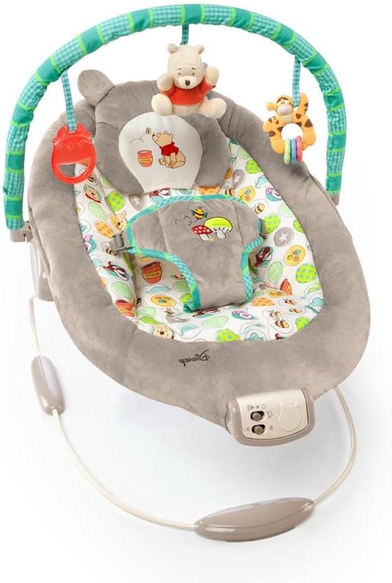 Baby Schommelstoel - Wipstoel Baby - Baby Vermaken - Met Melodieën - 48.3 x 58.5 cm - Grijs
