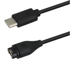 kwmobile USB-oplaadkabel type c geschikt voor Garmin Forerunner 265 / 965 / Forerunner 970 / 165 / 570 - Kabel voor smartwatch - in zwart