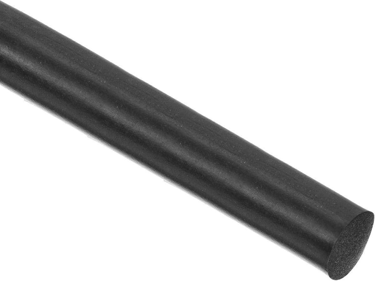 Afdichtingstape van siliconenschuim, 10 mm OD, 2,5 m, siliconen schuimafdichting voor schuimbuis, zwart