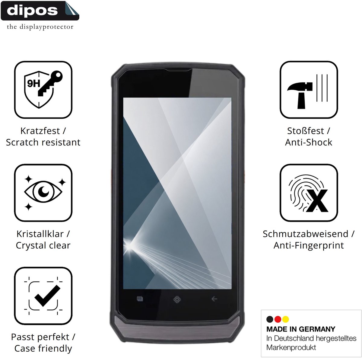 dipos – 2x Pantserfolie geschikt voor Conker SX5L | 9H Screenprotector