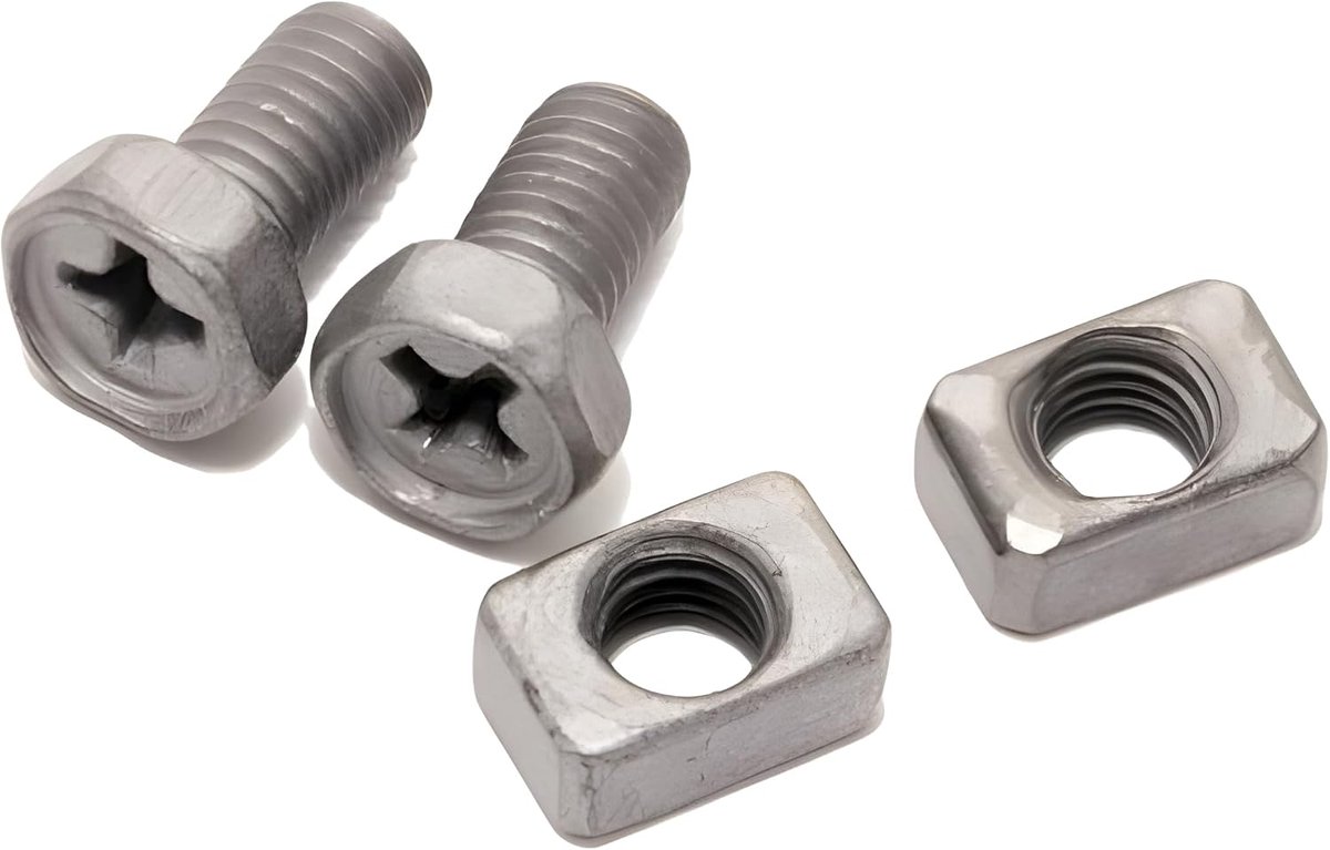schroeven/klemmen voor scooteraccu/accu - (2 schroeven + moeren) 6 mm