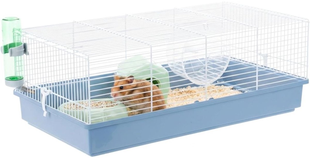 SP® Hamsterkooi - Hamster Kooien - Knaagdierenkooi - Wit - 58cm x 31cm x 22cm