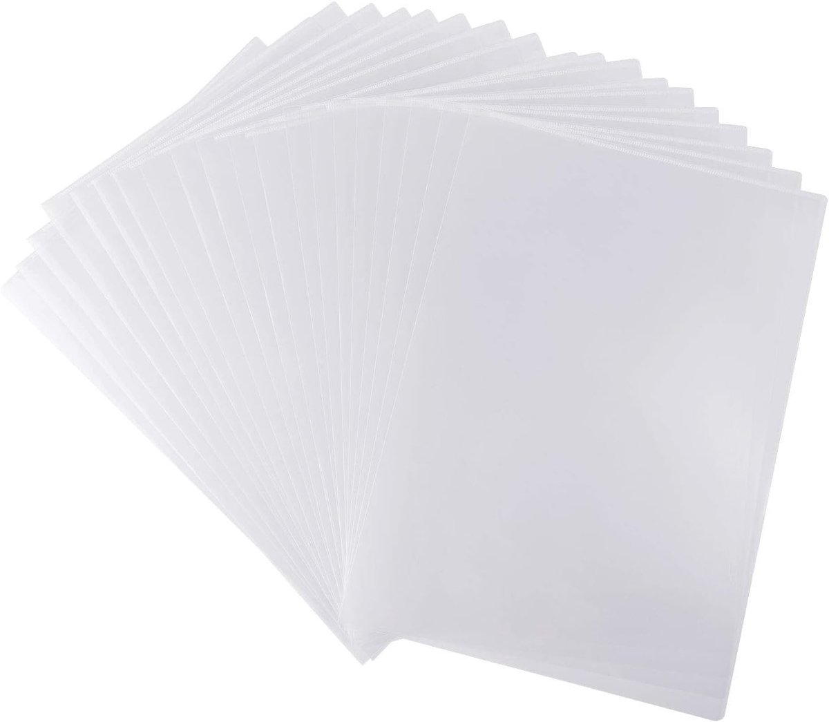60 stuks A4 gesneden flush mappen, kunststof foliebescherming, bestandsafdekking, kunststof mappen