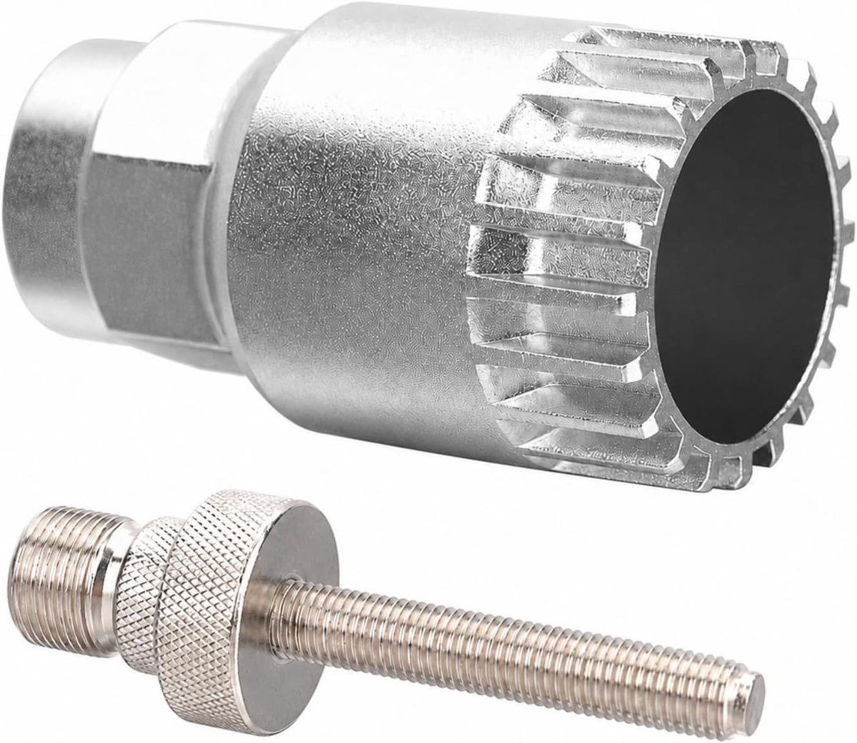 trapasgereedschap universeel | Trapasverwijderaar voor vierkante en spline-trapassen met anti-losmaak systeem. Van 45# staal, compact en eenvoudig.