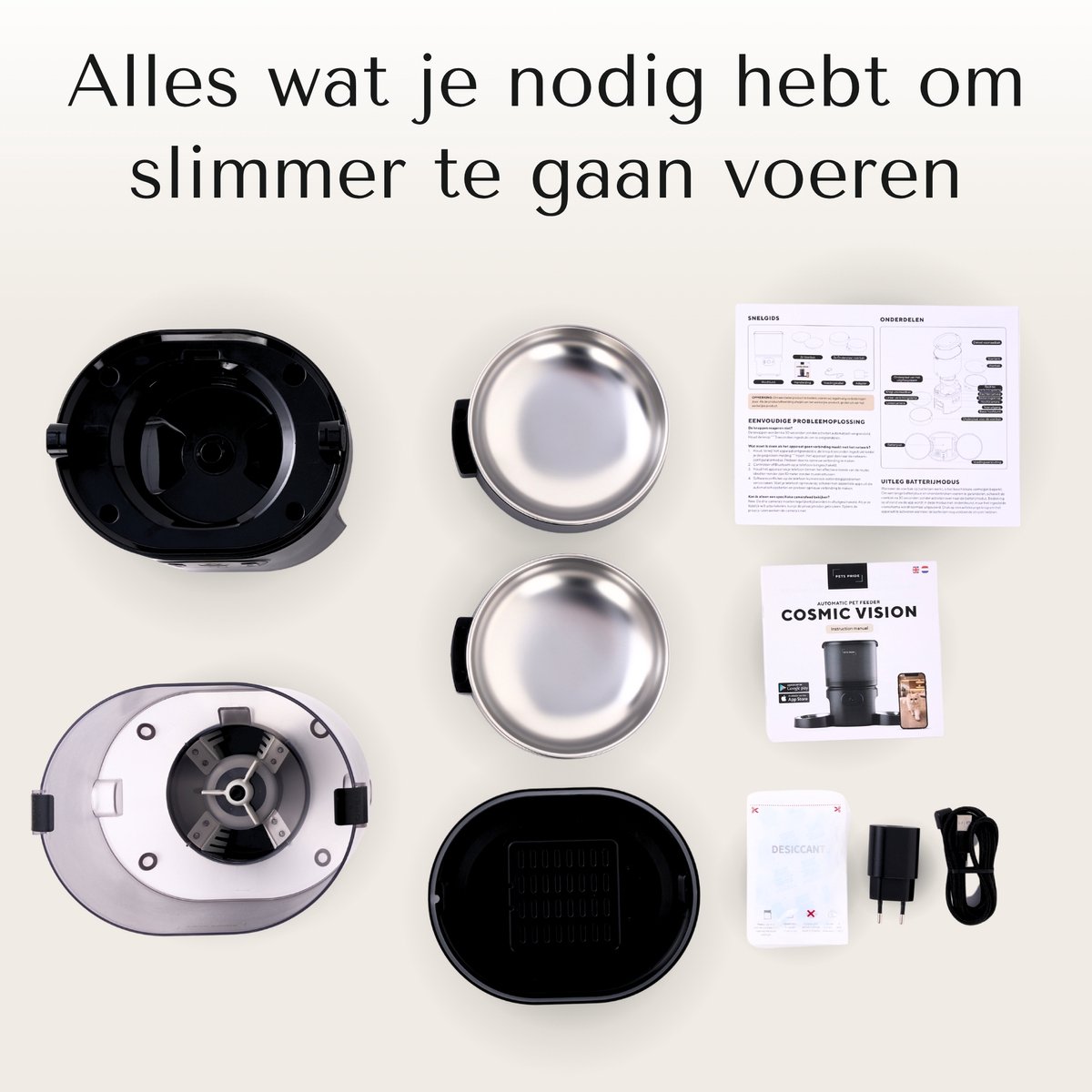 Pets Pride Automatische Voerbak Kat en Hond – Voerautomaat Kat met Full HD Camera – Voor 2 Katten – Dubbele RVS Voerbak – Night Vision – Voerdispenser – 5L – Zwart thumbnail 6