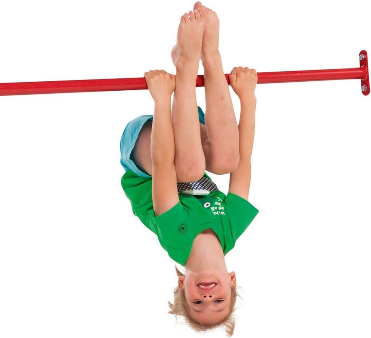Vaste gymnastiekstang, rood, 125 cm, metaal, kinderen, openbare speelplaatsen