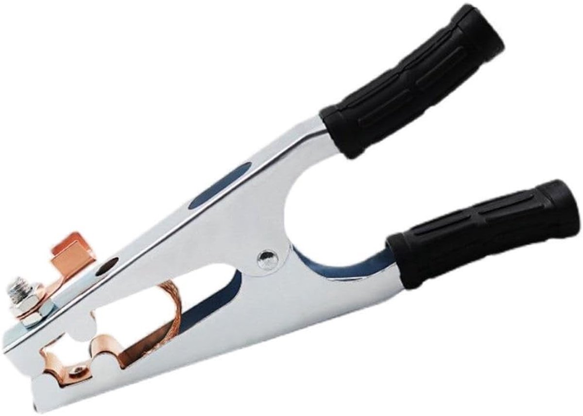 Soldeerklem met leren etui 500A | aarding van de kabel, van ijzer en messing, robuust en duurzaam, voor de meeste lasapparaten