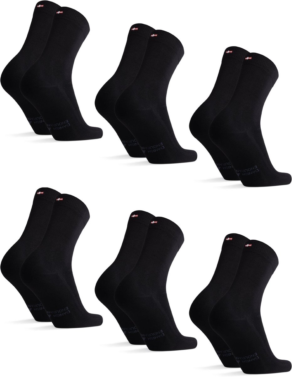 DANISH ENDURANCE Bamboe Sokken - Ademende Antizweet Sokken Zacht - Unisex - 6 Paar - Maat 43-47
