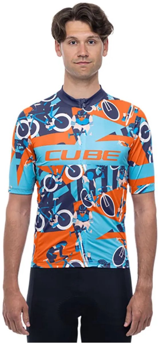 Cube Blackline Cmpt Korte Mouw Wielertrui Veelkleurig S Man