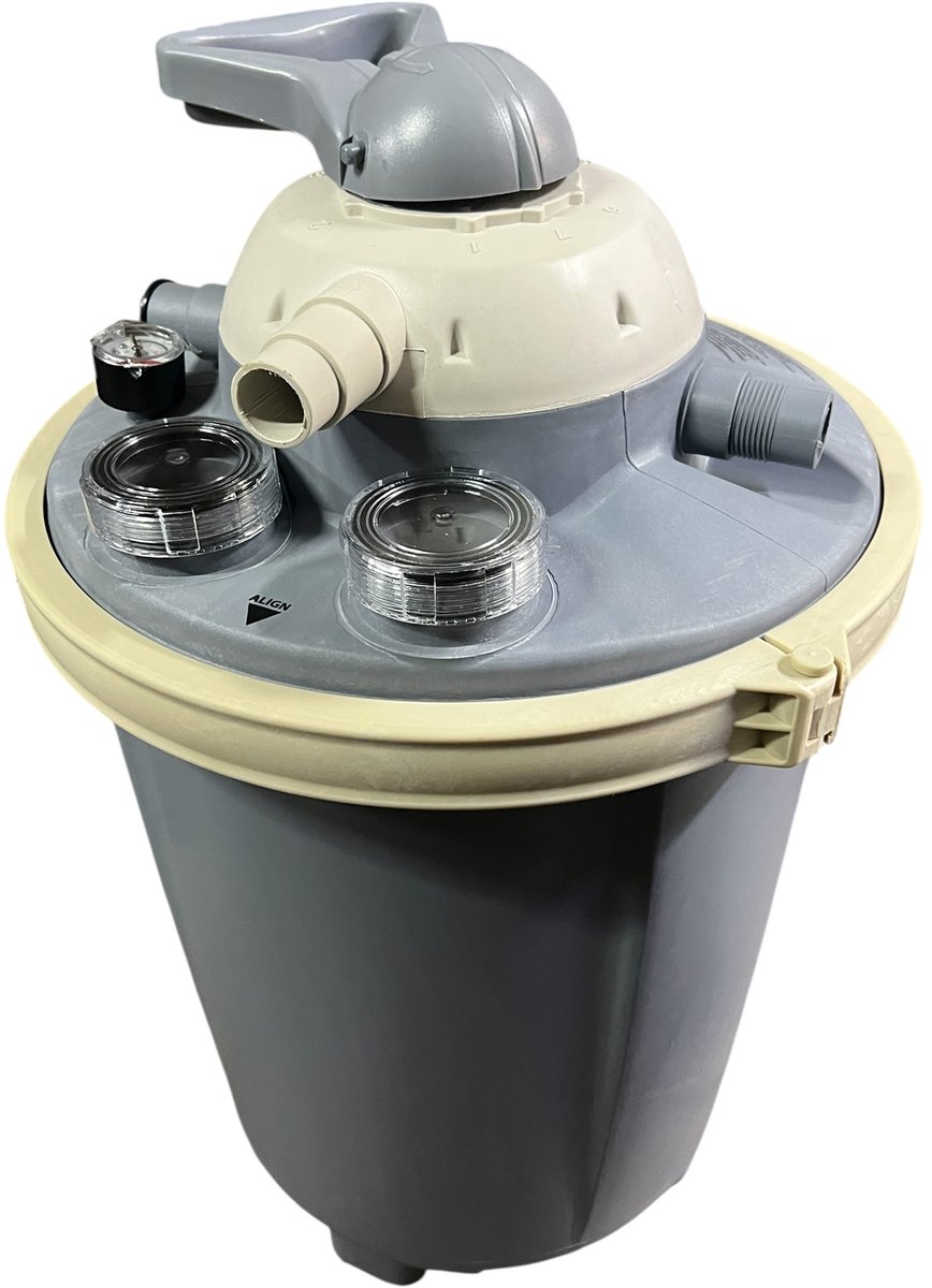 Mega Pool Filter Elite Type 10000 Zandfilterset - Inclusief Autonome Aanzuigpomp & 6-Weg Regelklep - 550W - 10 m³/u - Ø 400 mm