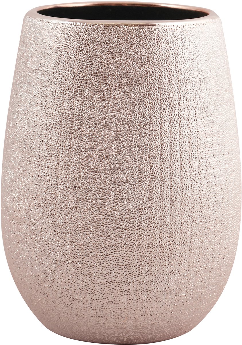 MSV Shanghai Tandenborstelhouder Keramiek – Badkamer Organizer Beker voor Tandenborstel en Tandpasta – Roze – 7,5 x 11 cm
