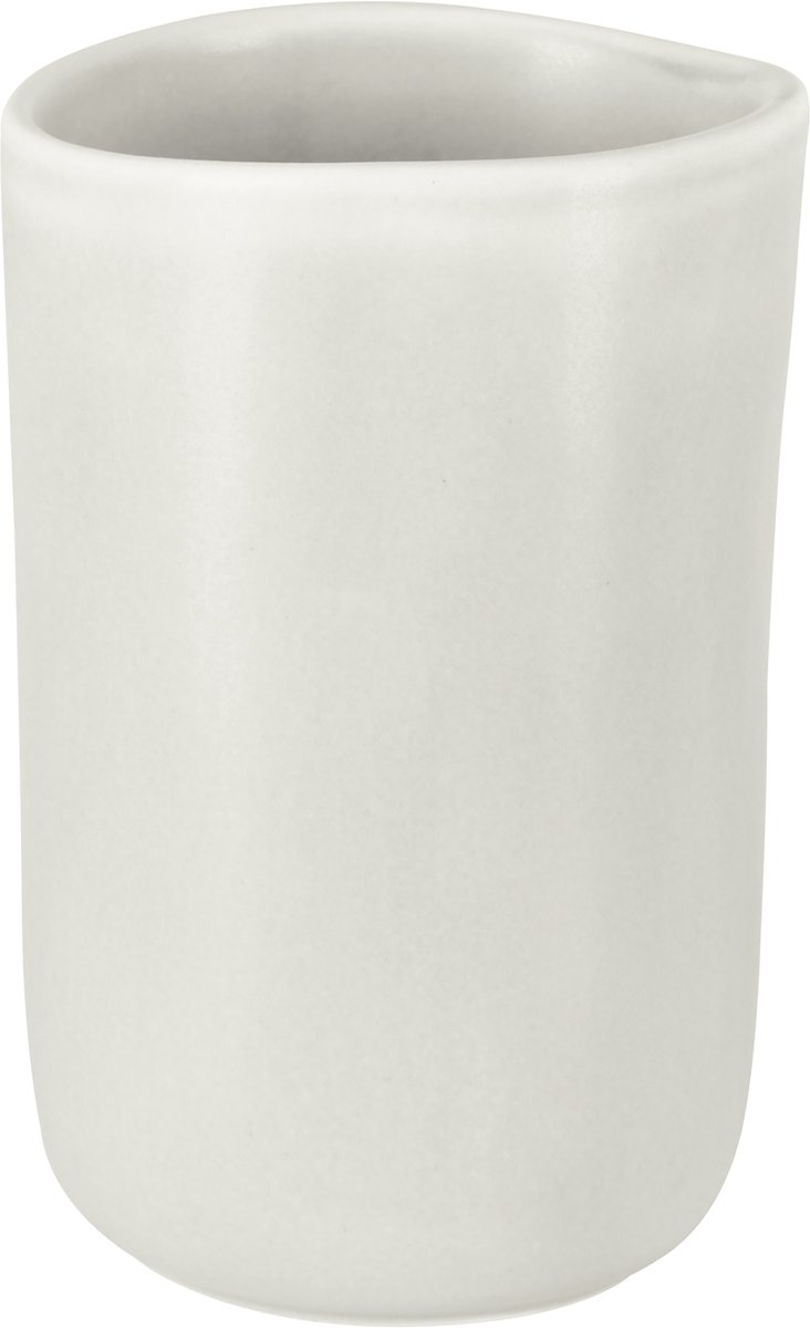 Spirella SINA Tandenborstelhouder Wit – Tumbler Badkamer Beker voor Tandenborstel en Tandpasta – Badkamer Accessoires 7 x 10,6 cm