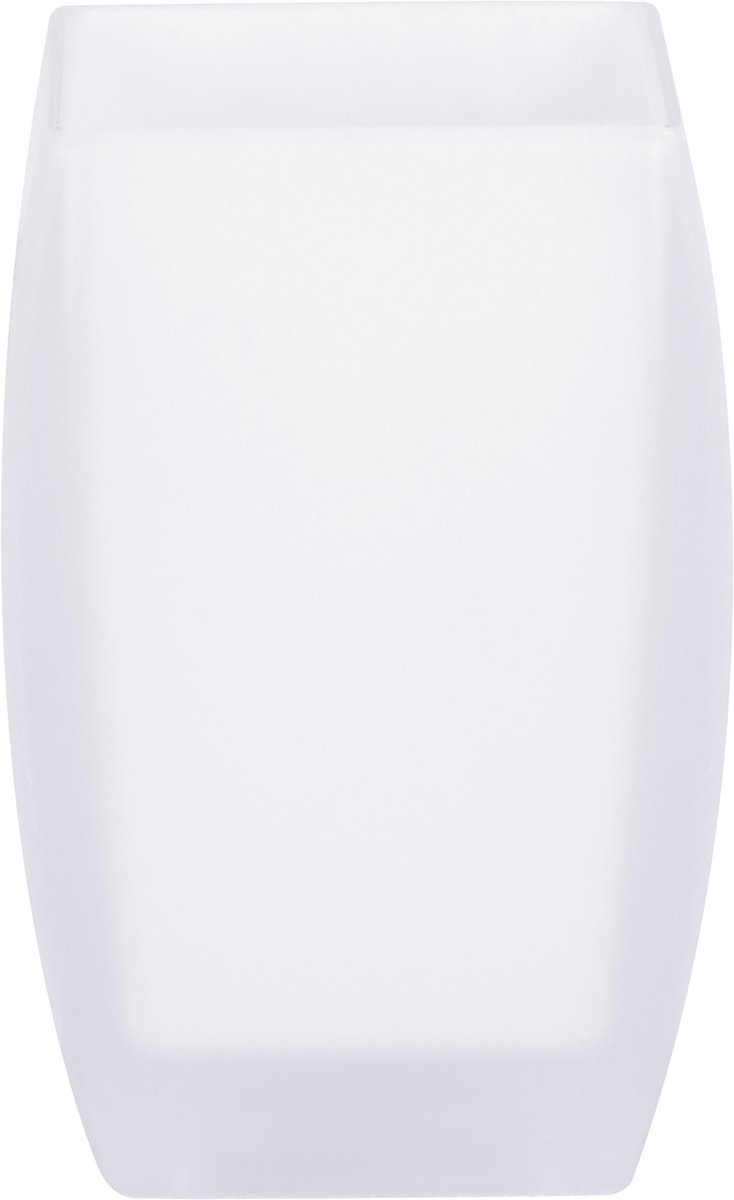 Spirella Freddo Tandenborstelhouder Wit - Tumbler Badkamer Beker voor Tandenborstel en Tandpasta - 7 x 7 x 10,5 cm