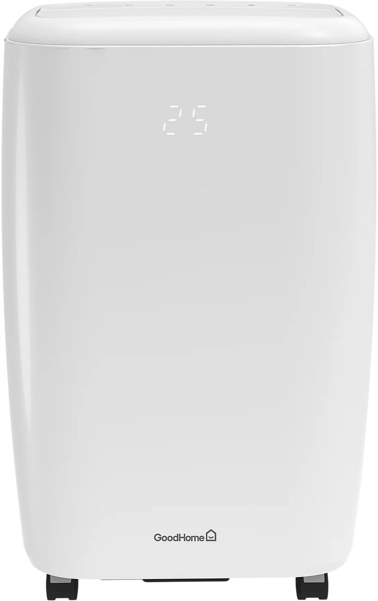GoodHome Culver Mobiele Airco 12.000 BTU - 3,5 kW - Tot 35 m² - Met Afvoerslang, Raamkit en Afstandsbediening - Wit
