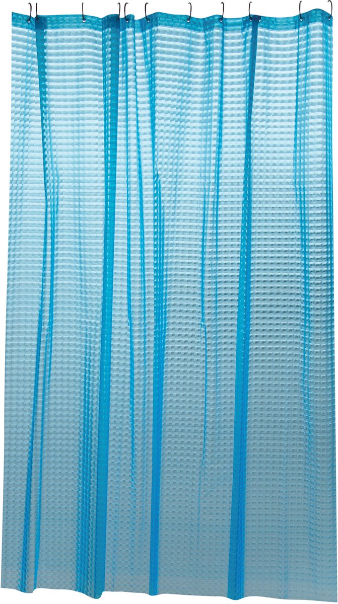 MSV Bombay Douchegordijn – Waterdicht PEVA Douchegordijn Blauw – 180x200 cm – Lichtgewicht en Onderhoudsvriendelijk