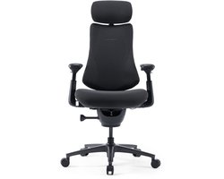LiberNovo Omni Pro Dynamische ergonomische stoel, zitdiepte 48 cm, stof donkergrijs