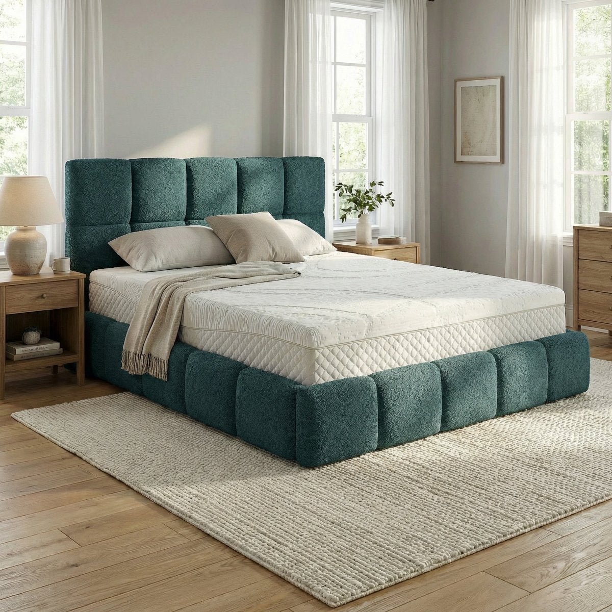 Mörgenn Bedframe Calma - Opbergruimte 34 cm - Blauwgroen - 180x200 - Zonder Matras Blauwgroen (SIC Anthology 13)