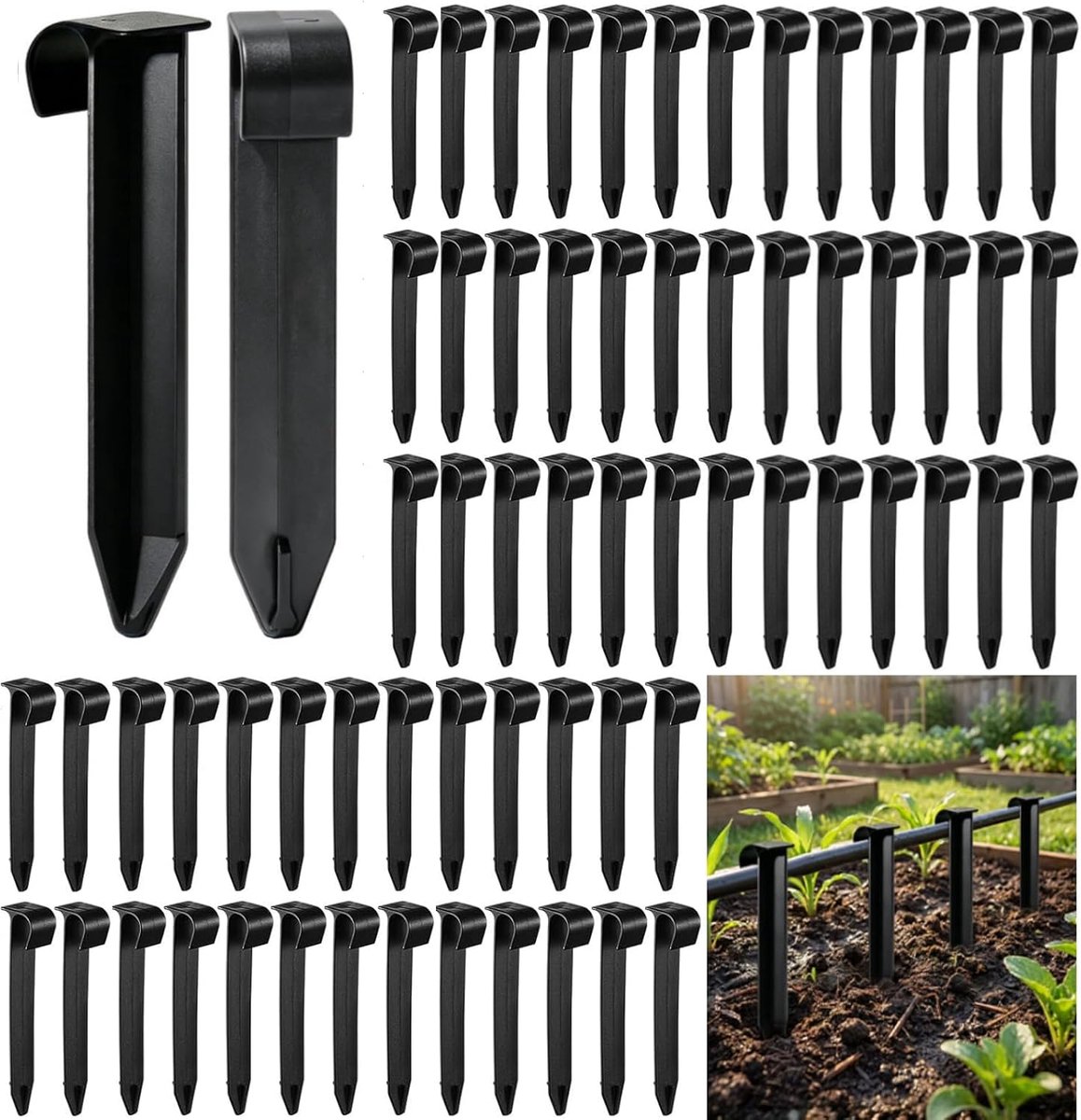 120 stuks tuinslang anker 16 mm Micro Drip buishouder bevestigingsanker | voor druppelslang, grondanker, druppelslang, irrigatie, druppelsteun, voor tuinslang, buis, druppelslang