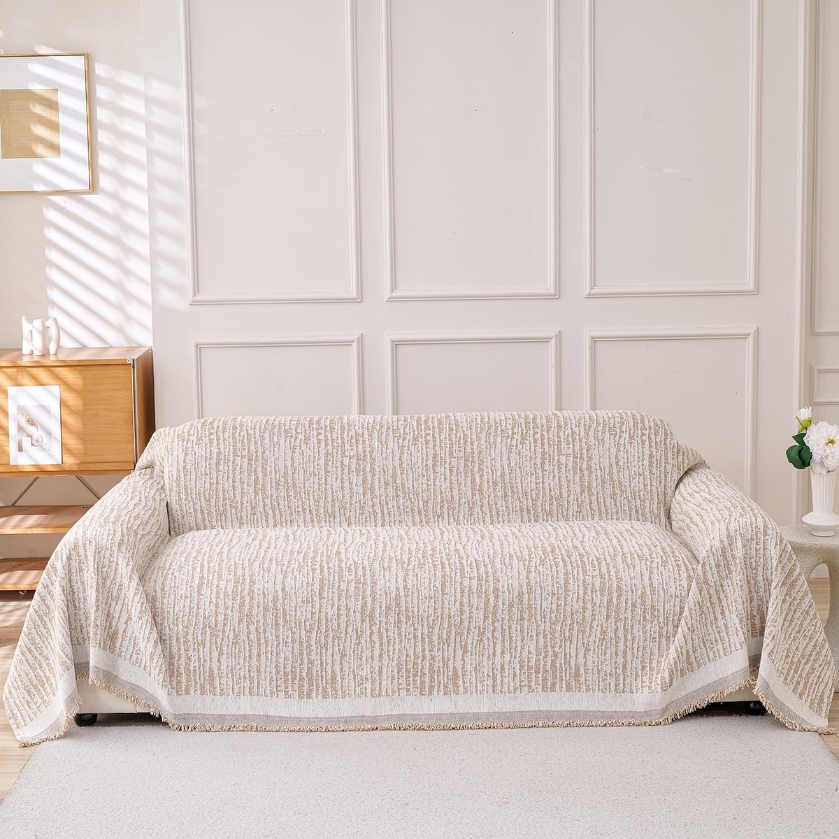 Bankhoes - Bankkussen - Bankhoes/handdoek - Bankbeschermer - Sofa cover - Antislip - Bruin - 180 x 130 cm