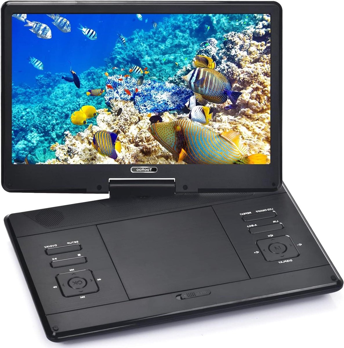 Draagbare dvd-speler - Mobiele mediaspeler - Films Kijken - Groot Draaibaar Scherm - 14.1 inch - Zwart