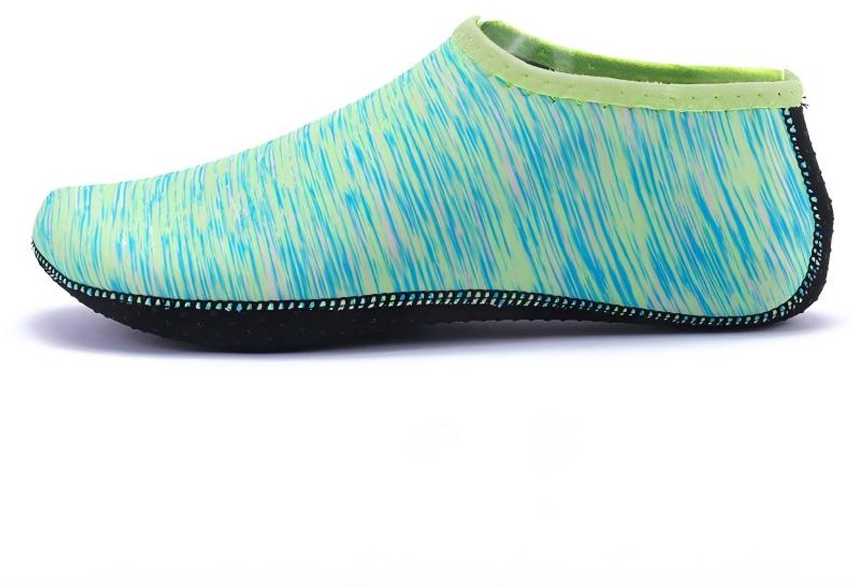 2 paar unisex watersokken, waterschoenen, indoor yogasokken | strand, surfen, duiken, zwembadslippers voor volwassenen,Groene lijnen - xxxs