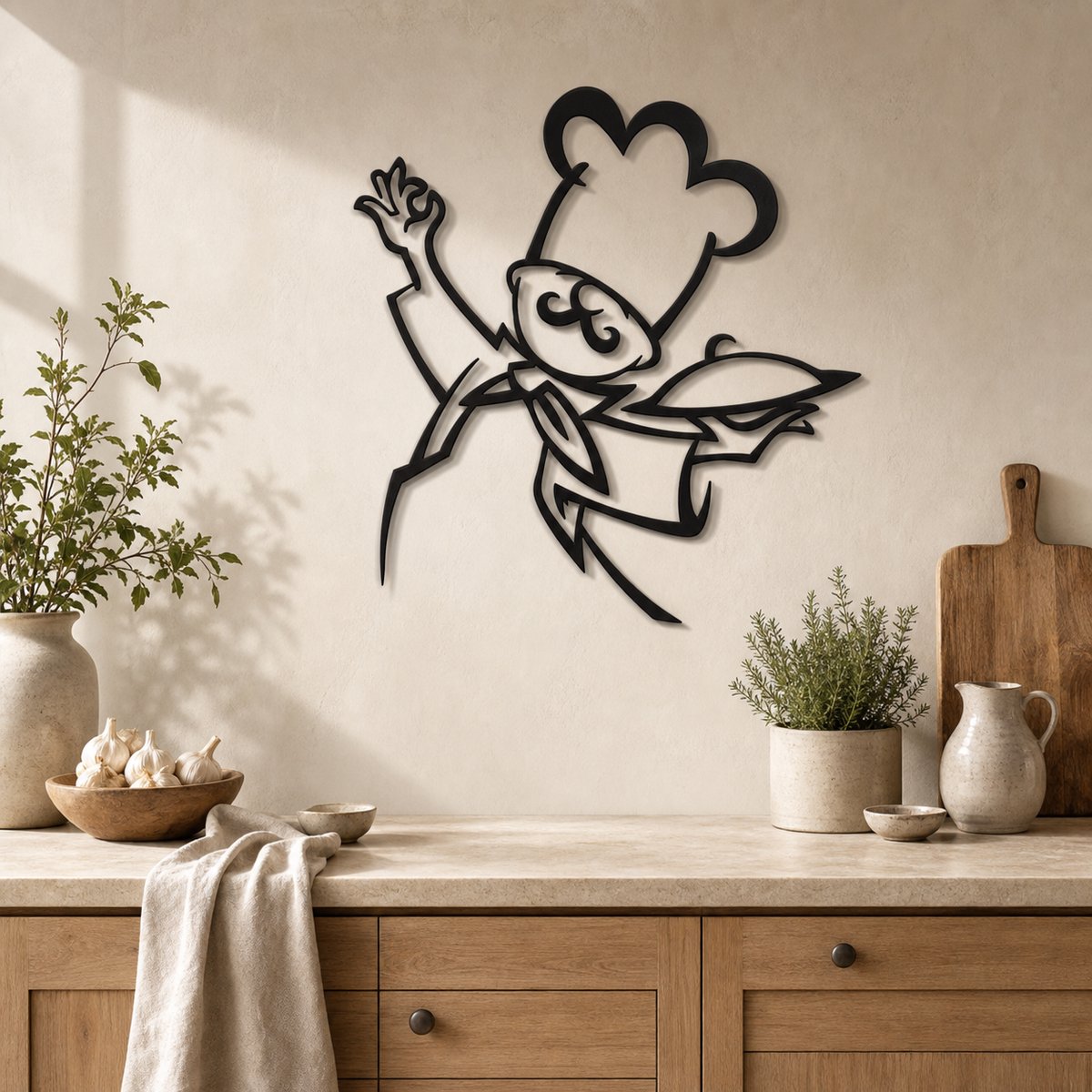 Muur Decoratie Keuken - Keuken decoratie - Keuken decoratie muur - Muurdecoratie Keuken - Industrieel - Horeca - Horeca decoratie - Wanddecoratie - Keuken decoratie aanrecht - Koken - Chef - Muurdecoratie woonkamer