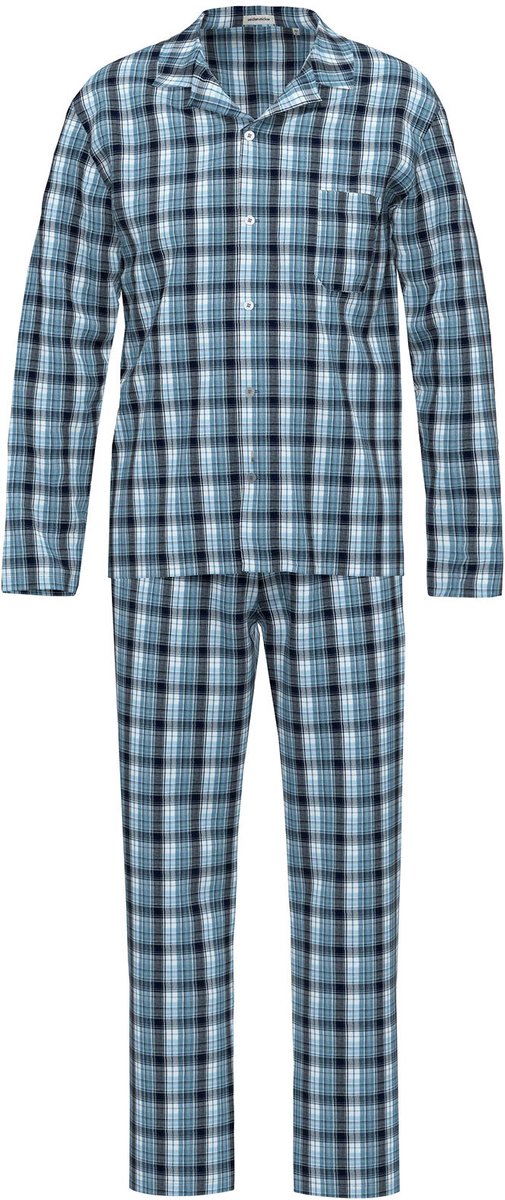 Herenpyjama lang met knoopsluiting