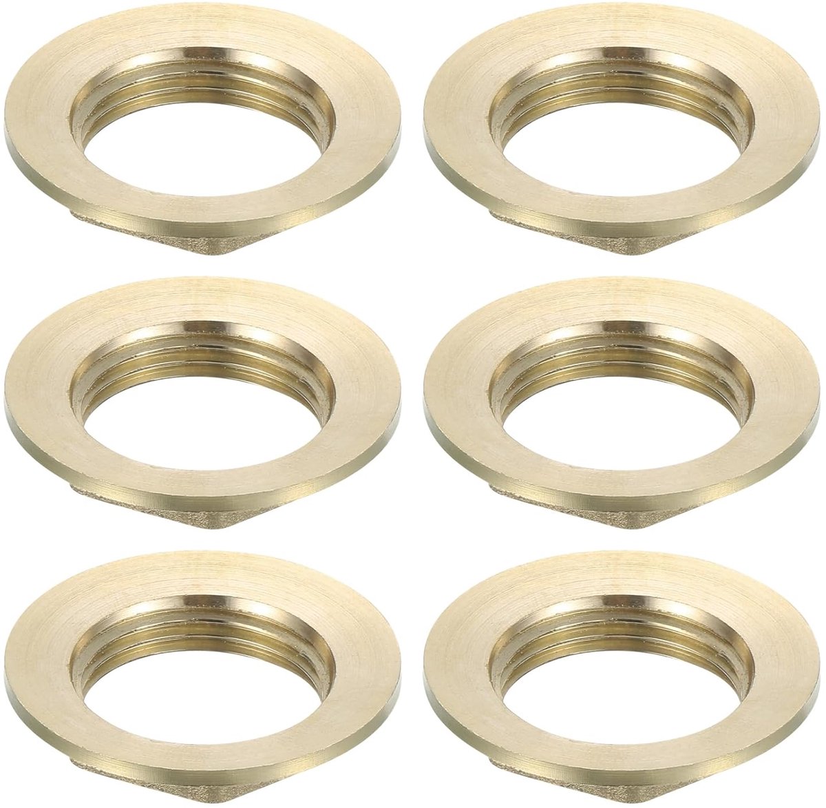G3/4 buisschroefverbinding zeskantflens borgmoer met binnendraad bevestigingsdunne moer voor pap, messing 6 stuks