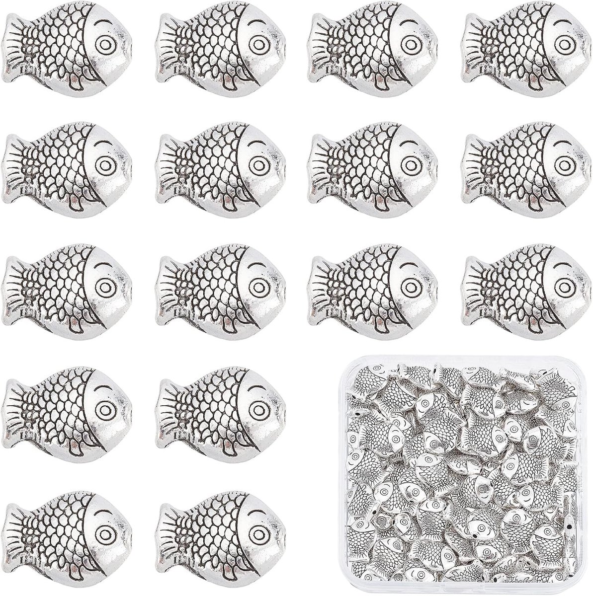 Kralen Dubbelzijdig Vis Charme Tibetaanse Stijl Legering Oceaan Dier Losse Kralen Voor Sieraden Maken Kits Vrouwen Volwassenen Diy Armband Ketting Craft