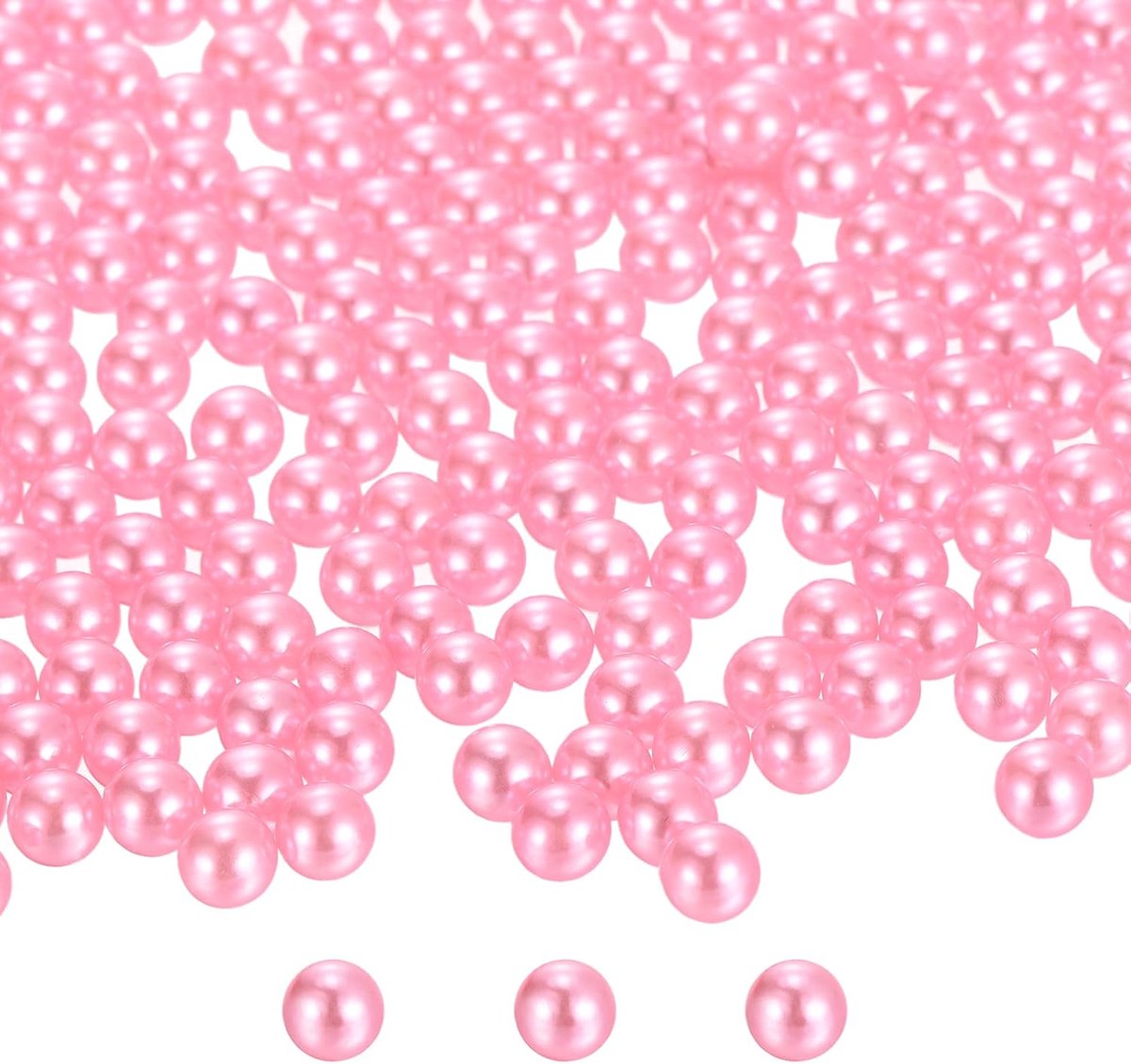 2600 stuks 6 mm roze kralen, ABS kunstparels, vazenvuller, 300 g, ornamentvulling voor knutselen, middenstukken, sieraden, aquariumdecoratie