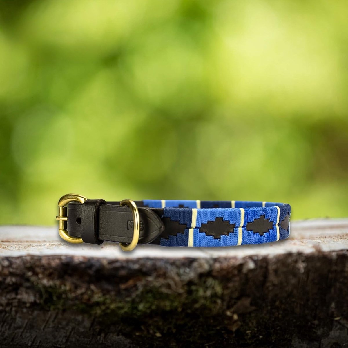 Leren Hondenhalsband In Polo-Stijl – Verstelbaar En Handgemaakt Van Premium Leer – Sterke Gespen – XS T/M XL – MTB Equestrian (3x Blauw, XS)