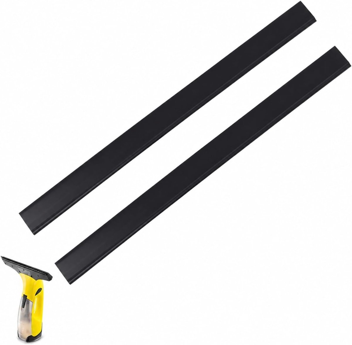 2 stuks rubberen lip voor Kärcher raamzuiger 280 mm reservelippen | Aftrekbare lippen, compatibel met Kärcher WV1, WV2, WV5, WV50, WV55, WV60, WV75, streepvrije reiniging voor glasoppervlakken