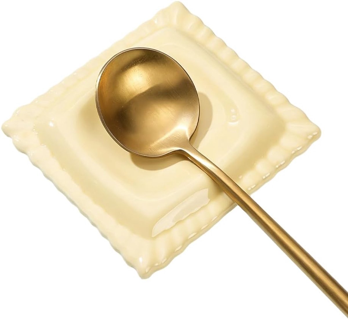 Keramische Ravioli lepelhouder voor het fornuis, grappige koekjeslepelhouder, schattige opbergruimte voor keukenhulpen zoals spatel en pollepel, decoratie