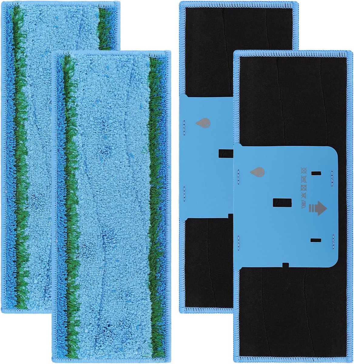 4 stuks wasbare dweildoeken voor iRobot Braava M6-serie, herbruikbare dweilpads, dweilrobot, reinigingsmiddel, accessoires voor Braava Jet M6
