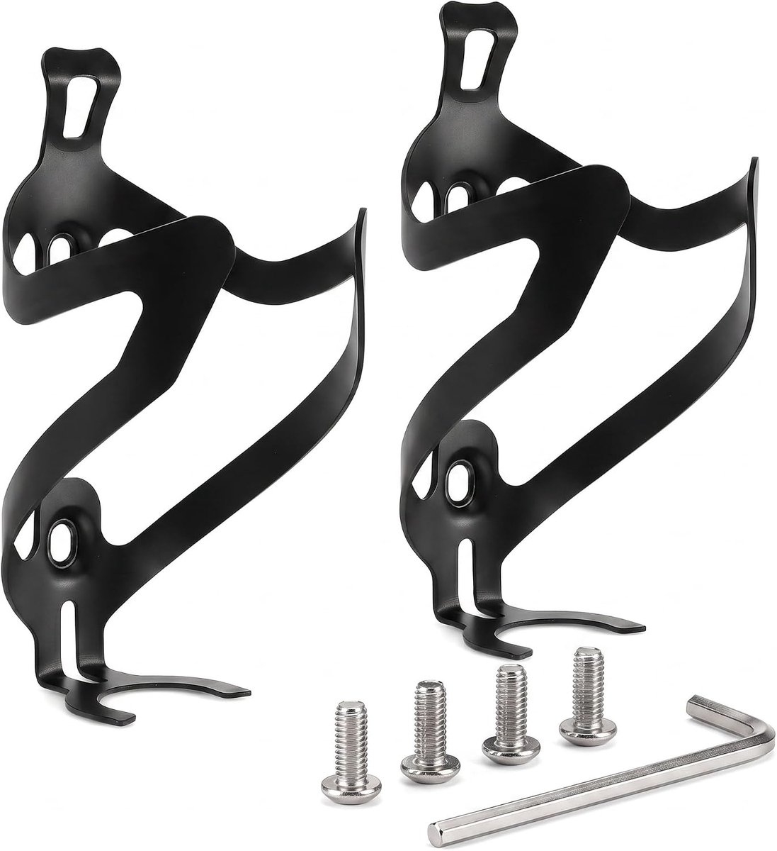 Flessenhouder voor fiets, 2 stuks, 26 g, bekerhouder fiets met montageschroeven en instelsleutel, fietsflessenhouder voor mountainbike, racefiets en stadsfiets