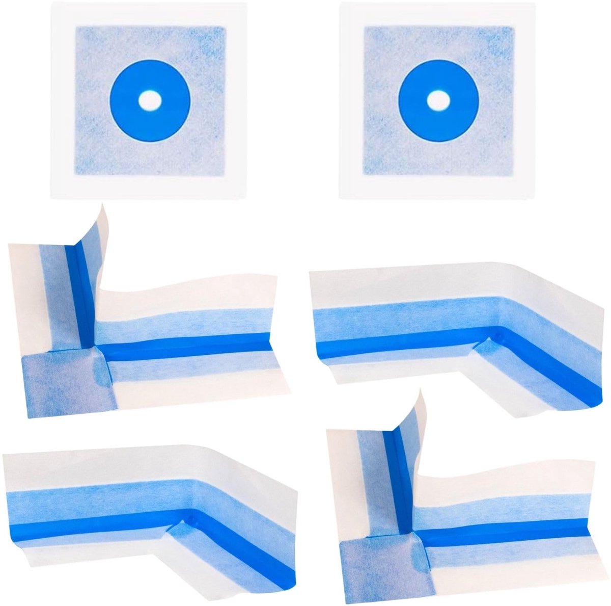 set, afdichtmanchet douche, manchetten | Buitenhoek binnenhoek, afdichtingsset voor binnen en buiten, voor afdichting van douche, badkamer, keuken, muur, waterdicht