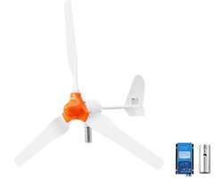 VEVOR 1000W 12V Horizontale Windturbine met Hybride Wind- en Zonne-Energiecontroller, 3 Rotorbladen, 3-Fasen Wisselstroom, Ip67-Classificatie en Overlaadbeveiliging, Mppt- ern Pwm-Hybride Controller, Windturbine voor Thuisgebruik en Off-Grid Systemen