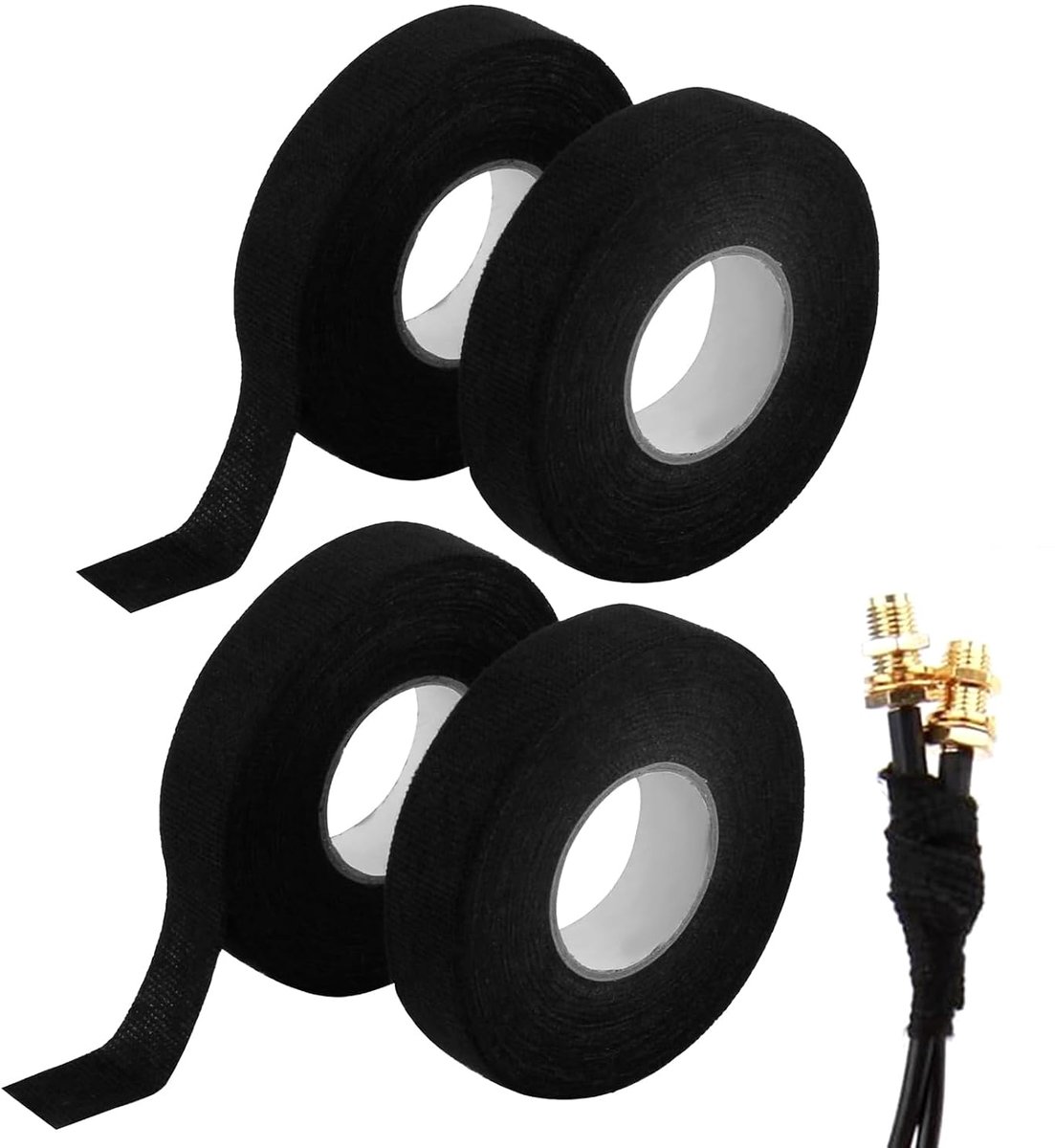 Kabelboom Tape, Hittebestendige Kabelband, Zwarte Kabelband, Elektrische Isolatietape, Bundelstof (4 stuks)
