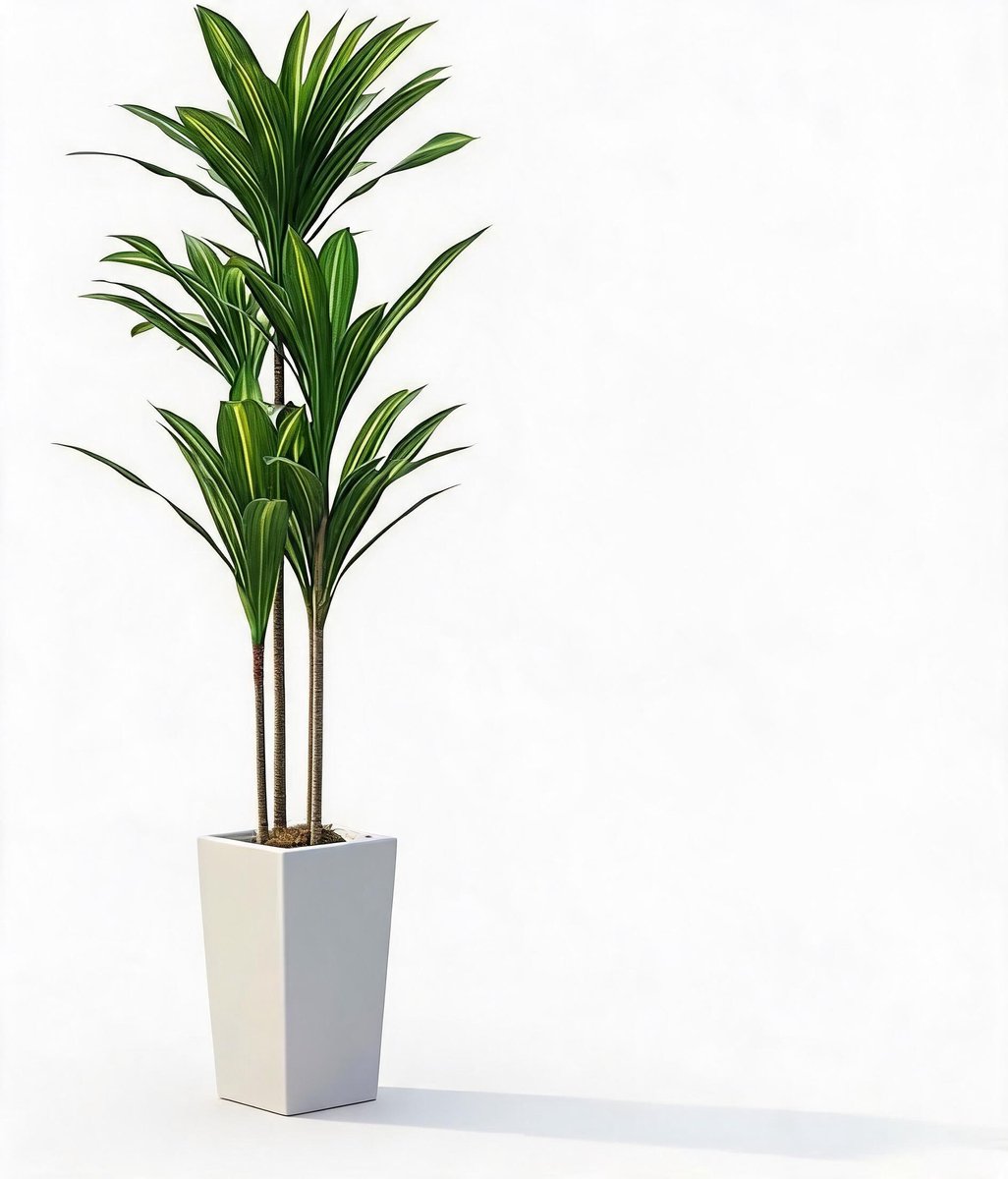 HOERFURIY - Kunst Reizigerspalm 1 stuk - 4.8FT Met Natuurlijke Houtstam - Wit Pot Met Steentjes