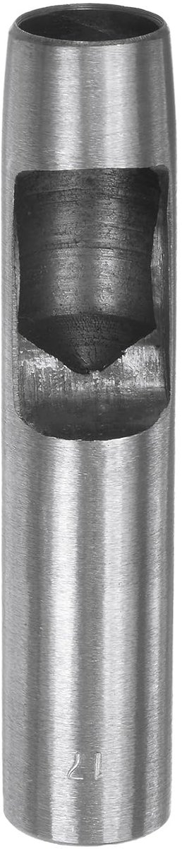 Gatstans voor leer, 17 mm, gereedschap voor het boren van ronde gaten, riem, koolstofstaal, individuele stans voor het snijden van armbanden, horloge, handwerk, leer, rubber, papier, stof
