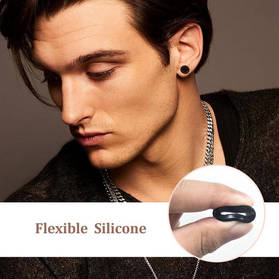 Tunnels Plugs Oor Stretchers, Zachte Siliconen Oor Tunnels Oor Stretching Kit 4/5/6/8/10/12/14/16/18/20mm Oor Plugs Expanders Piercing Sieraden voor Mannen Vrouwen — afbeelding 2