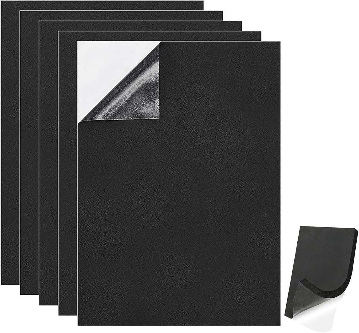 5 STKS Schuimplaten Zelfklevend, Gesloten Cel Foam Neopreen Vellen, Vloerbeschermer Pads, 3mm Dik, 300mm*210mm, Meubelbescherming Strip, Antislip, Warmte-isolatie, Schokbestendig, Geluidsisolatie