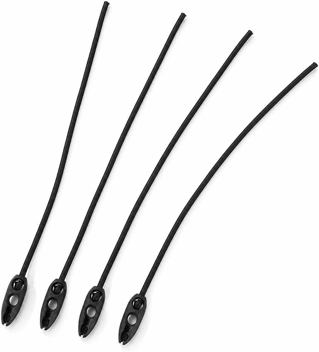 4 stuks elastisch touw, 50 cm, korte sjorriem met klemklemmen, verstelbare bagagespanners, weerbestendig elastisch koord voor bevestiging van fiets, motorfiets, auto, camping