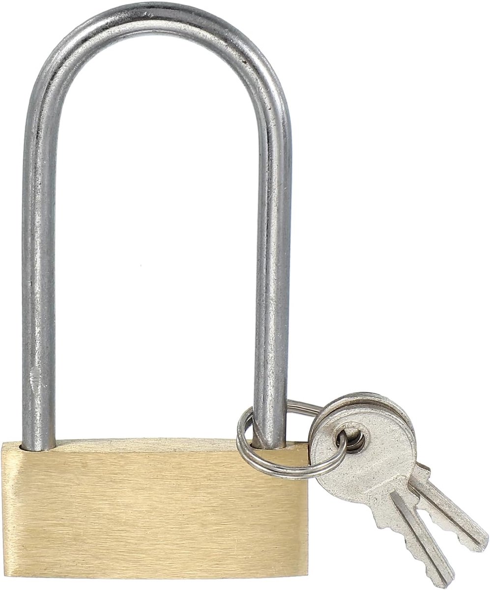 Hangsloten 3 inch, 1 Stks Gesloten Verschillende Lange Sluiting Hangslot Hangslot met 2 Sleutels Weerbestendig voor Gym Locker Gate Fence Outdoor Indoor