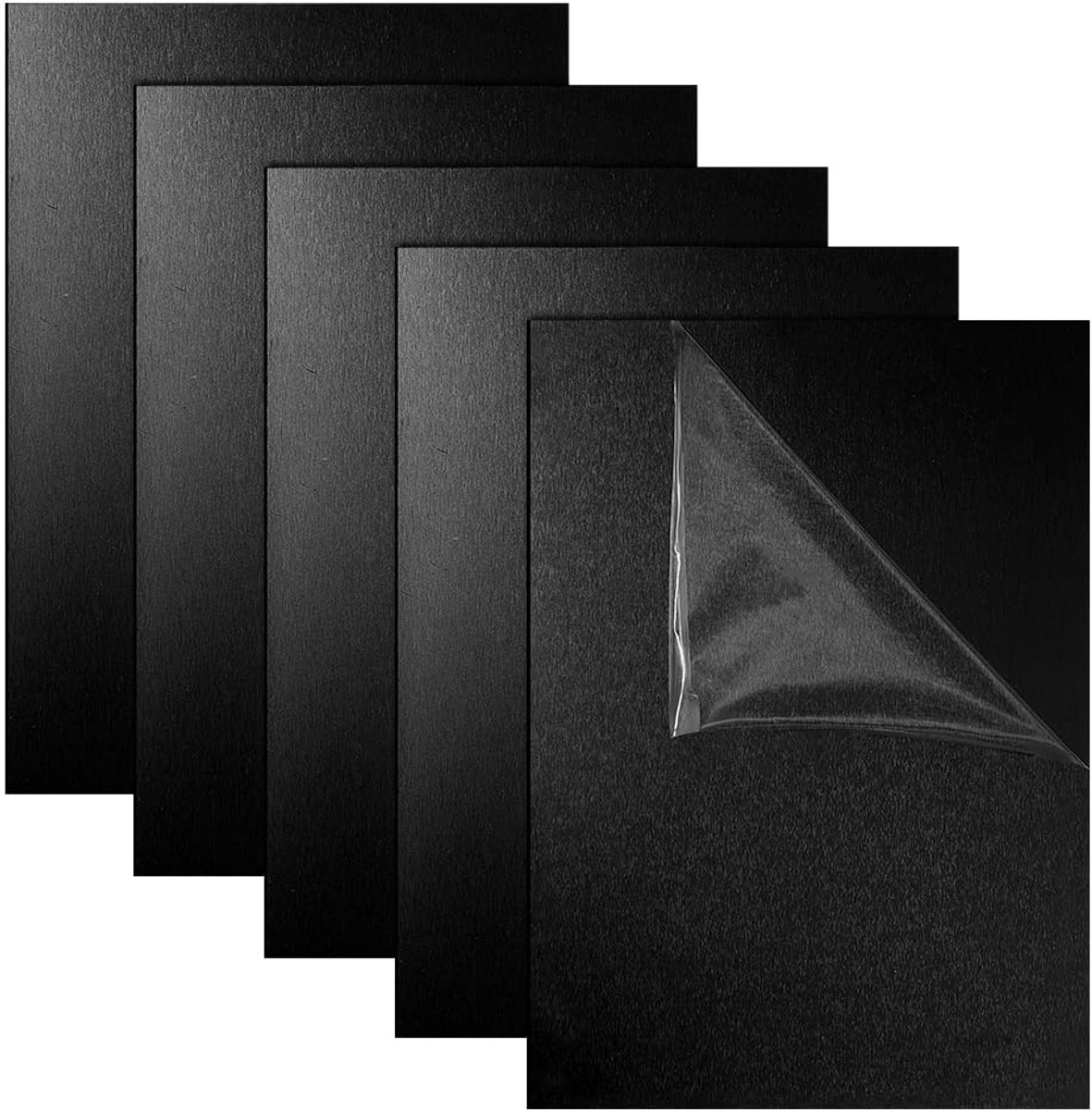 12 stuks zwarte aluminium platen, 12,7 x 17,8 cm, blanco platen, aluminium gravure, 0,8 mm, dunne metalen platen, thermisch behandelbaar, voor handwerk, doe-het-zelf, decoratie, lasergravure