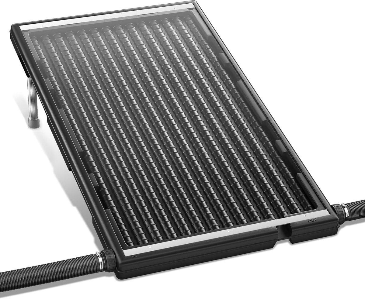 Zonnebadverwarming met statief & slang max. 15 liter waterinhoud Zonneverwarming Zonne-installatie Zonnepaneel Compleet set Zonnecollector voor warm water Tuindouche, zwembad